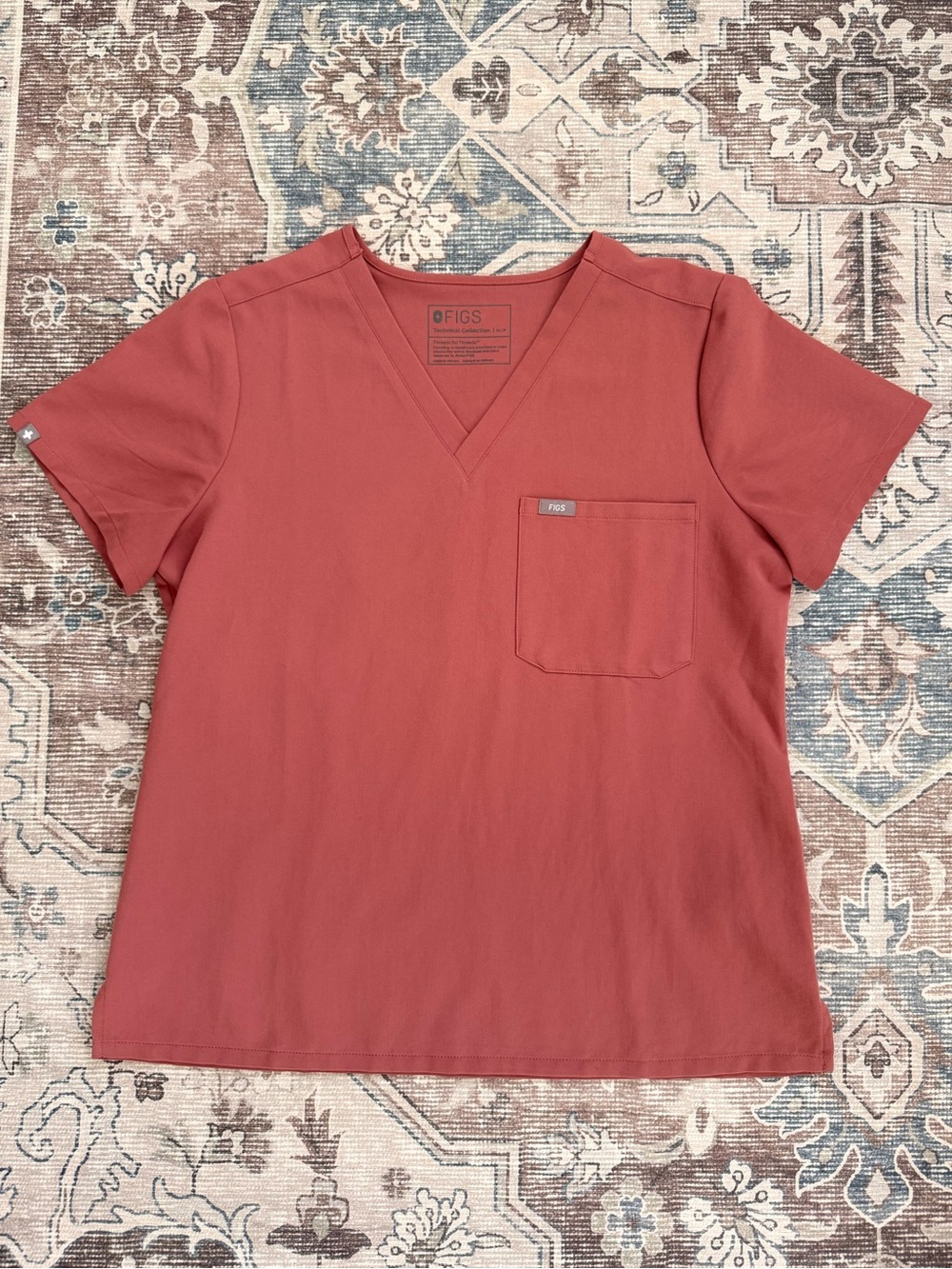 Figs Mauve Catarina Scrub Top Medium Petite